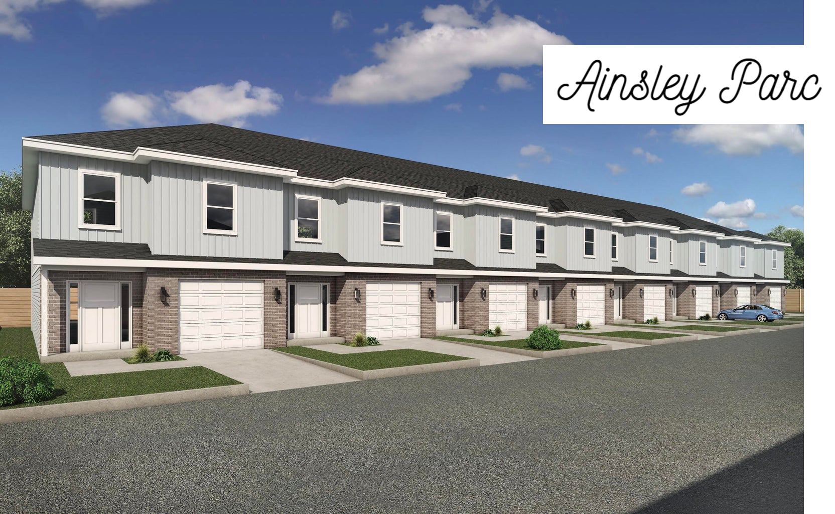 Ainsley Parc - front rendering with title
